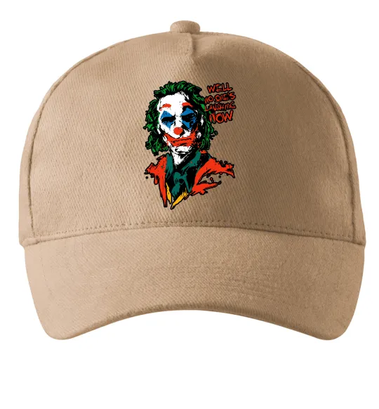 Кепка No one`s laughing now Песочный фото