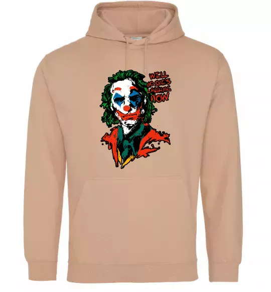 Чоловіча толстовка (худі) No one`s laughing now Пісочний фото