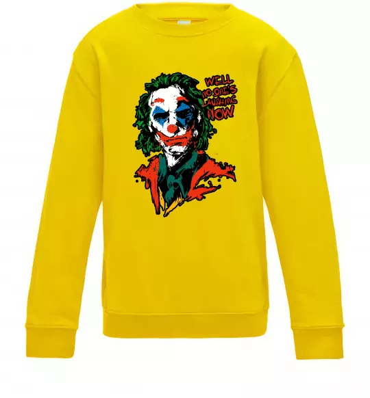 Детский Свитшот No one`s laughing now Солнечно желтый фото