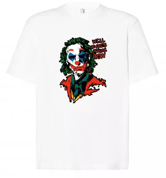 Футболка Оверсайз No one`s laughing now Белый фото