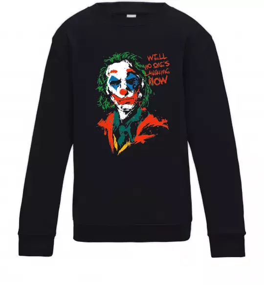 Детский Свитшот No one`s laughing now Черный фото