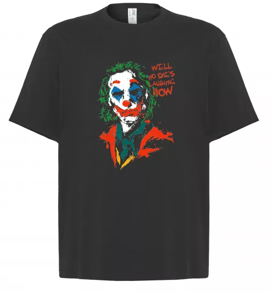 Футболка Оверсайз No one`s laughing now Черный фото