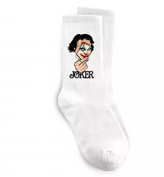 Шкарпетки Joker card Білий фото