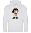 Женская толстовка (худи) Joker card Серый меланж фото