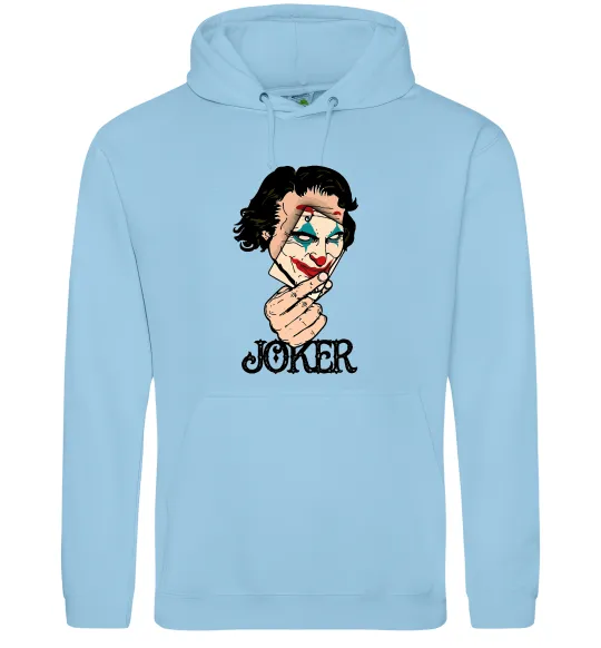 Женская толстовка (худи) Joker card Голубой фото