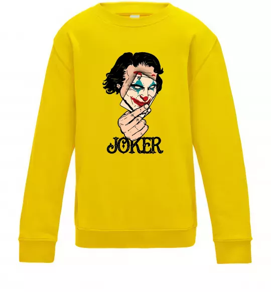 Дитячий світшот Joker card Сонячно жовтий фото