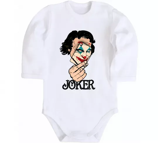 Детский боди Joker card Белый фото