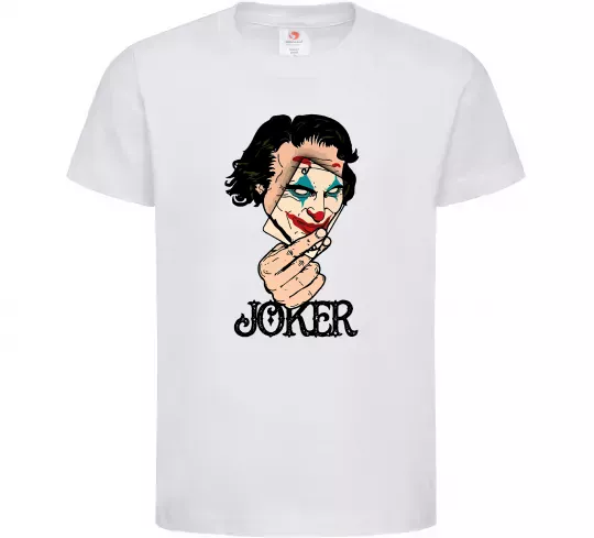 Дитяча футболка Joker card Білий фото