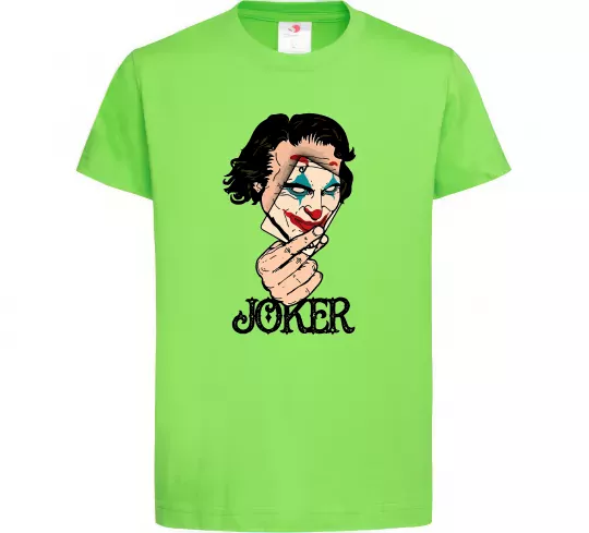 Дитяча футболка Joker card Лаймовий фото