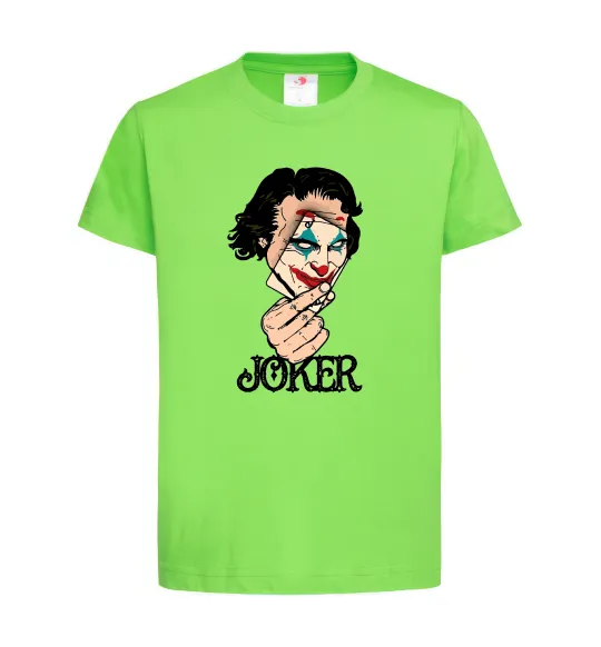 Детская футболка Joker card Лаймовый фото