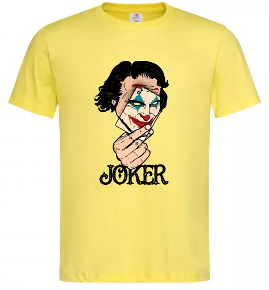 Чоловіча футболка Joker card Лимонний фото