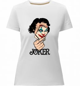 Женская премиум футболка Joker card