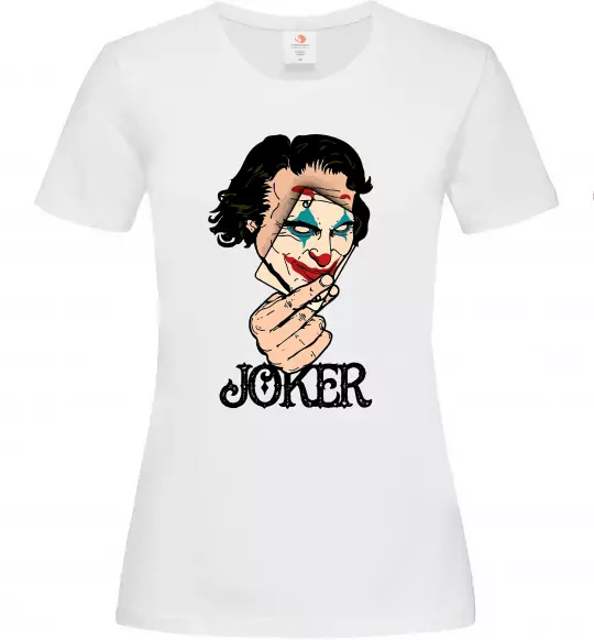 Женская футболка Joker card Белый фото