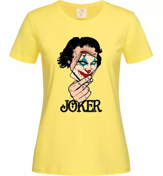 Женская футболка Joker card Лимонный фото