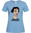 Женская футболка Joker card Голубой фото