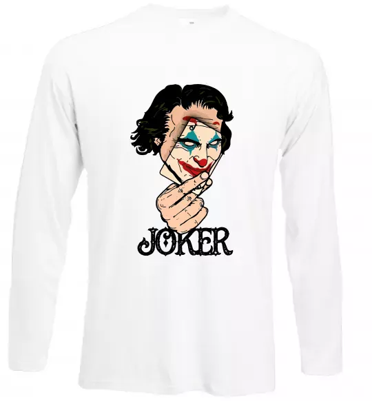 Лонгслив Joker card Белый фото
