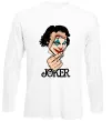 Лонгслив Joker card Белый фото