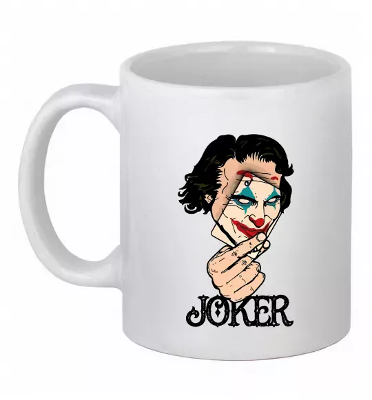 Чашка керамическая Joker card Белый фото