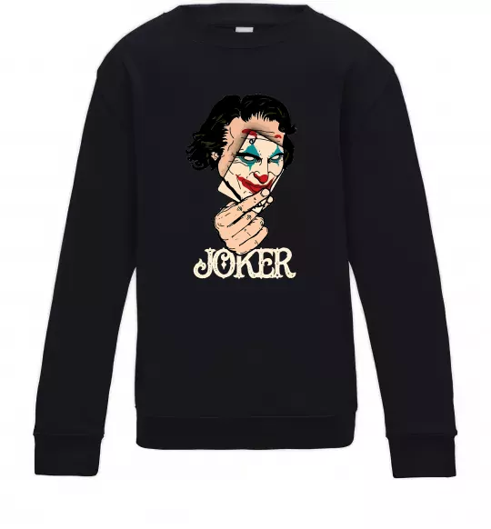 Дитячий світшот Joker card Чорний фото