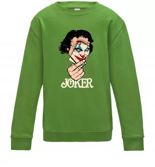 Дитячий світшот Joker card Лаймовий фото