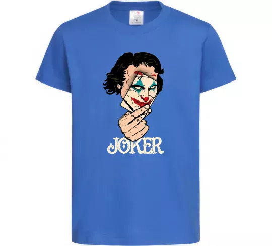 Дитяча футболка Joker card Яскраво-синій фото