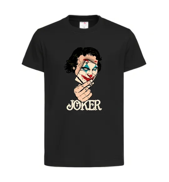 Детская футболка Joker card Черный фото