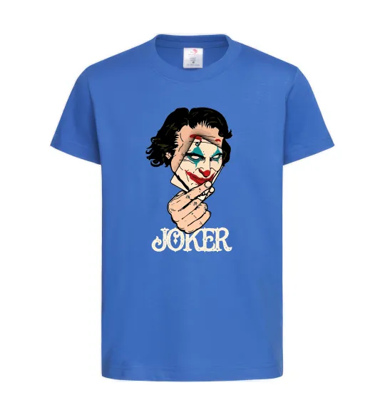 Детская футболка Joker card Ярко-синий фото