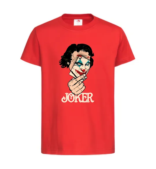 Детская футболка Joker card Красный фото
