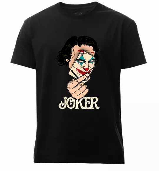 Чоловіча преміум футболка Joker card Чорний фото