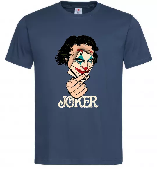 Чоловіча футболка Joker card Темно-синій фото