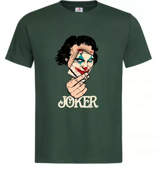 Чоловіча футболка Joker card Темно-зелений фото
