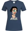 Женская футболка Joker card Темно-синий фото