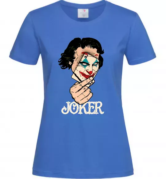 Женская футболка Joker card Ярко-синий фото