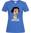Женская футболка Joker card Ярко-синий фото