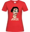 Женская футболка Joker card Красный фото