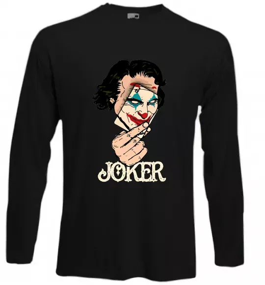 Лонгслив Joker card Черный фото