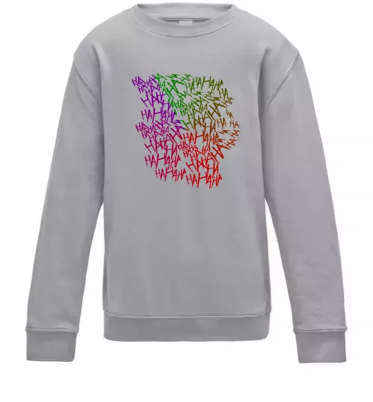 Детский Свитшот Joker Ha-ha-ha Серый меланж фото