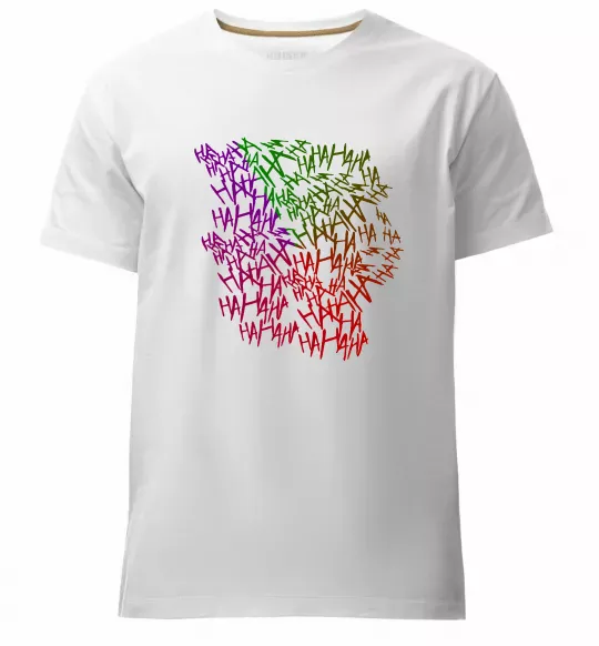 Чоловіча преміум футболка Joker Ha-ha-ha Білий фото