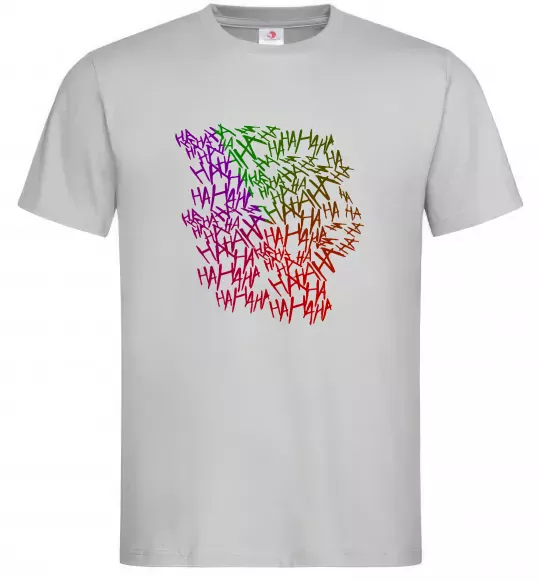 Чоловіча футболка Joker Ha-ha-ha Сірий фото