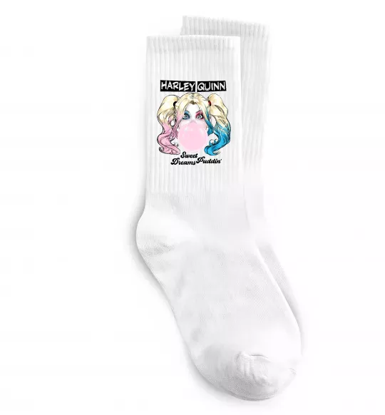 Носки Harley Quinn з жуйкою Белый фото