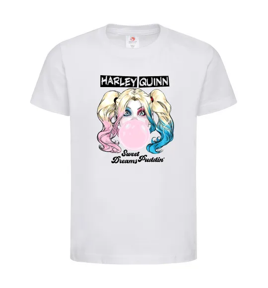 Детская футболка Harley Quinn з жуйкою Белый фото