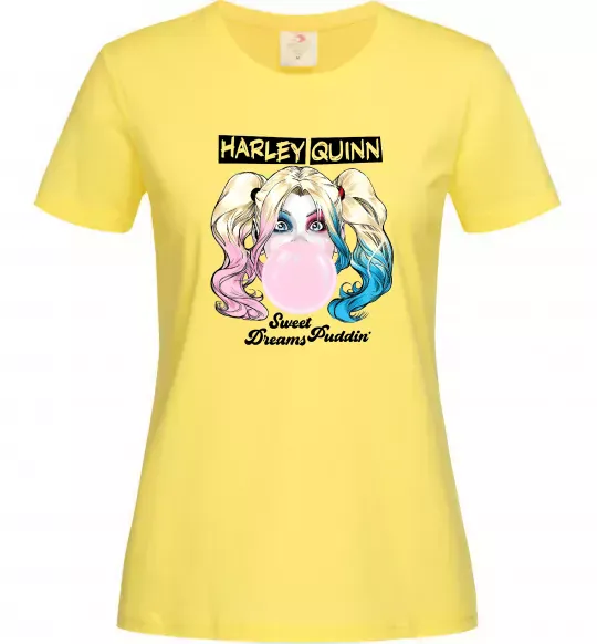 Женская футболка Harley Quinn з жуйкою Лимонный фото