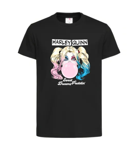 Детская футболка Harley Quinn з жуйкою Черный фото
