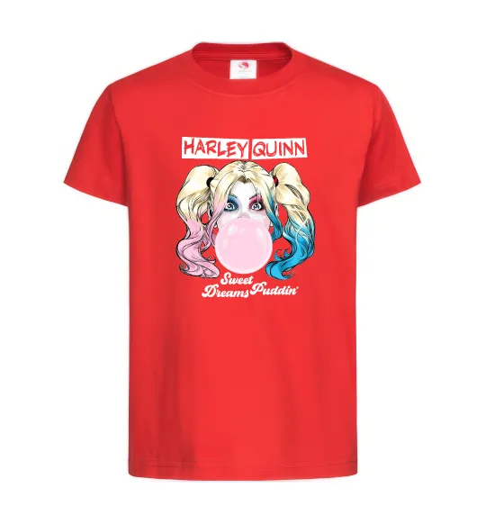 Детская футболка Harley Quinn з жуйкою Красный фото