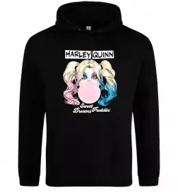 Мужская толстовка (худи) Harley Quinn з жуйкою Черный фото