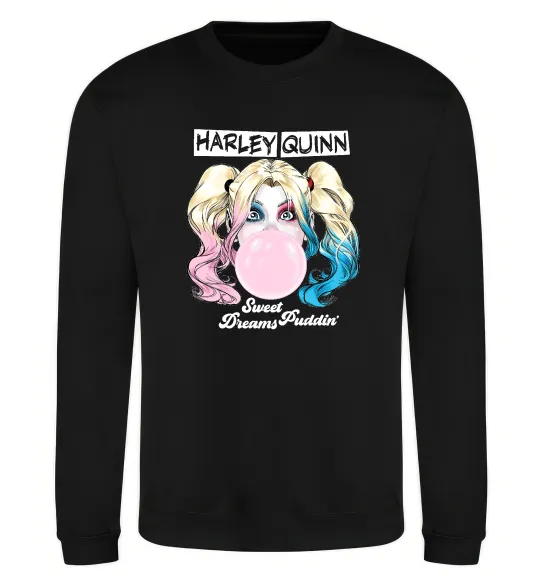 Свитшот Harley Quinn з жуйкою Черный фото
