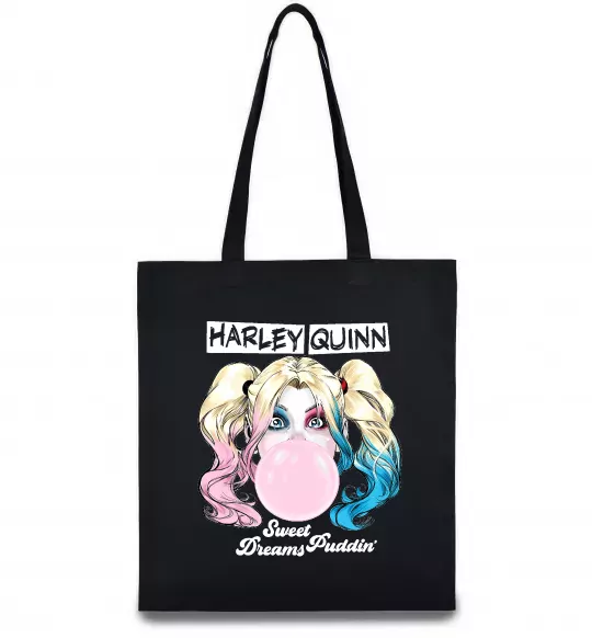 Эко-сумка Harley Quinn з жуйкою Черный фото