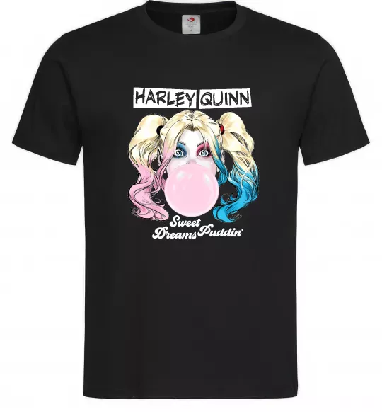 Мужская футболка Harley Quinn з жуйкою Черный фото