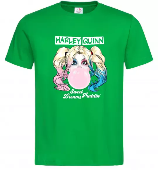 Мужская футболка Harley Quinn з жуйкою Зеленый фото