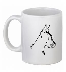 Чашка керамічна Доберман в окулярах